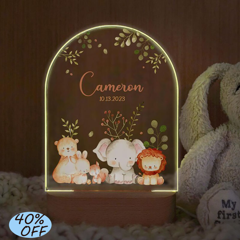 Baby Nursery Boy - Nama Kustom Lampu Malam Bayi Personalisasi
