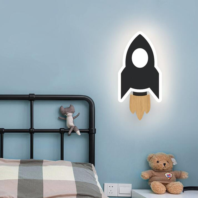 Baby Nursery Wall Lights - Kartun LED lampu dinding roket Modern